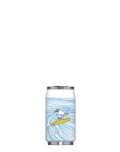 Termos limenka inox Surfing Snoopy 280 ml, bijela s plavim valom i Snoopyjem na dasci za surfanje
