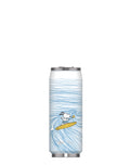 Termos limenka inox Surfing Snoopy 500 ml, bijela s plavim valom i Snoopyjem na dasci za surfanje