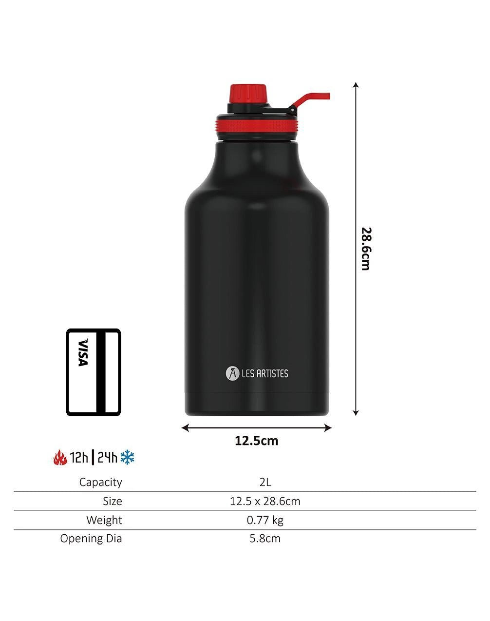 TERMOS BOCA INOX XL Wood 2000 ml